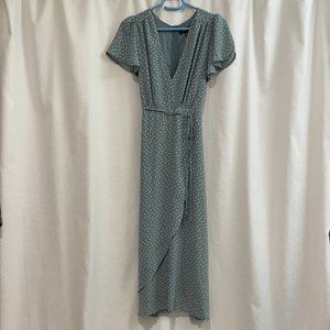 Faux-wrap cocktail midi dress, size small